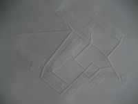 Simple tactile-only map made by an embosser with normal paper